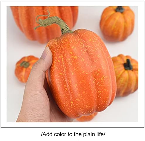 Zensounding 7 Piece Halloween Artificial Pumpkin Decor Set