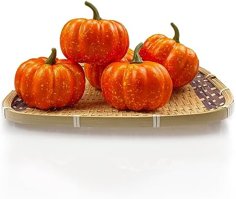 5Pcs Mini Artificial Pumpkins for Fall Decor