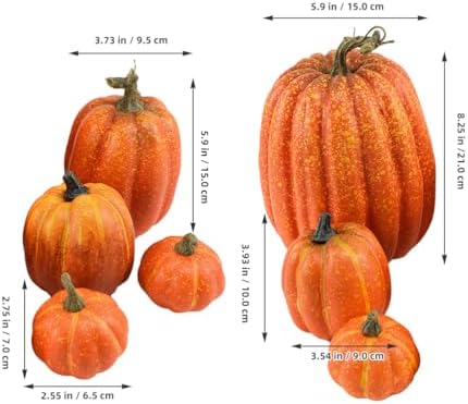 Cabilock Artificial Mini Pumpkins 7pcs Fall Decor