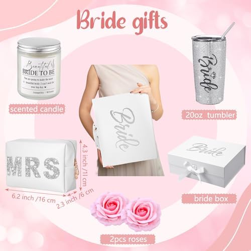 Croloose 9 Pcs Rhinestone Bridal Shower Gift Set