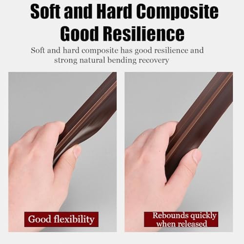 Weather Stripping Door Seal Strip with Self-Adhesive Backing 05x2m Beige