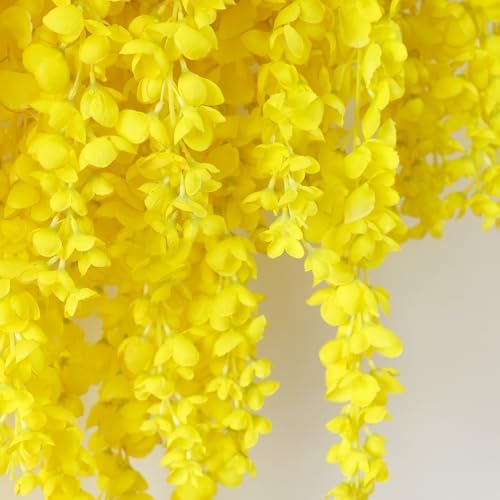 Mizii 6Pcs Yellow Wisteria Artificial Garland Flowers
