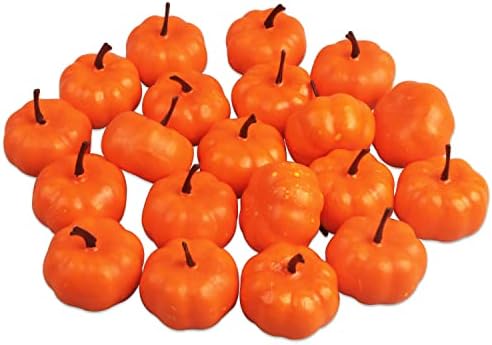 20Pcs Mini Artificial Pumpkins Realistic Fall Decorations