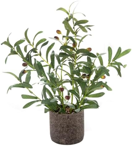 AlphaAcc 18 Inch Artificial Olive Tree with Realistic Fruits and Leaves