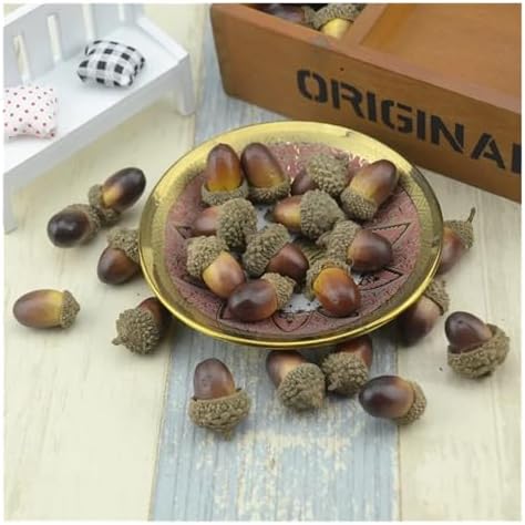 20pcs 3cm Acorns Artificial Foam Flowers for Decorations