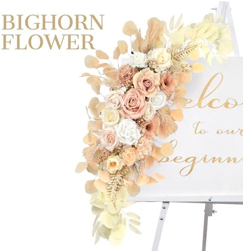 Tings Time Wedding Arch Flowers Set Pack of 2 Beige