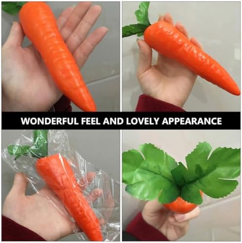 Amosfun 10PCS Lifelike Carrot Decor for Home Easter DIY