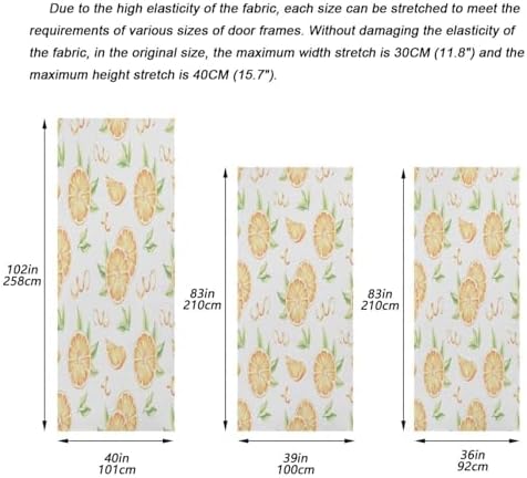 Susiyo Halloween Orange Door Cover Stretch Fabric