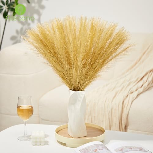 Alecono Gold Faux Pampas Grass 17 Inch Decor