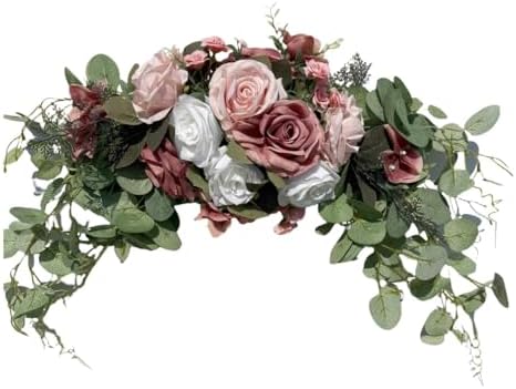Handmade Wedding Arch Flowers with Silk Peonies and Greenery