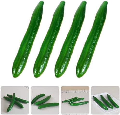 Alipis 4pcs Artificial Green Cucumber Decorations