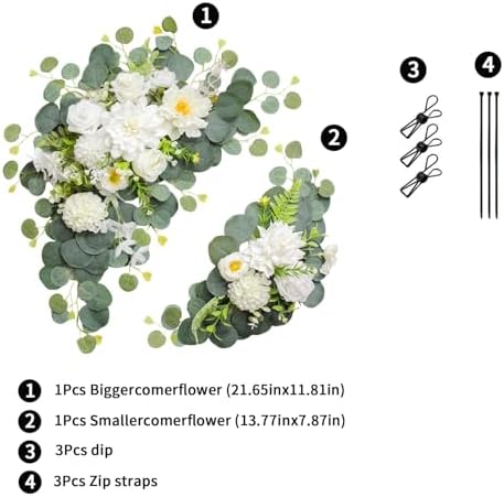 2pcs Wedding Arch Flowers Welcome Sign Decorations