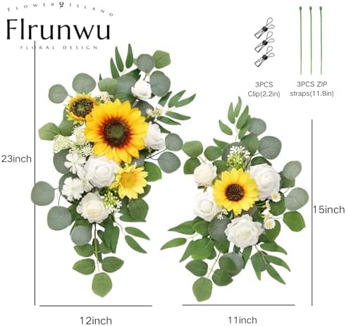 Artificial Sunflower Decorations Pack of 2 for Wedding