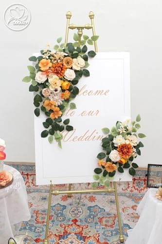 Odouzy Pack of 2 Artificial Wedding Arch Flowers