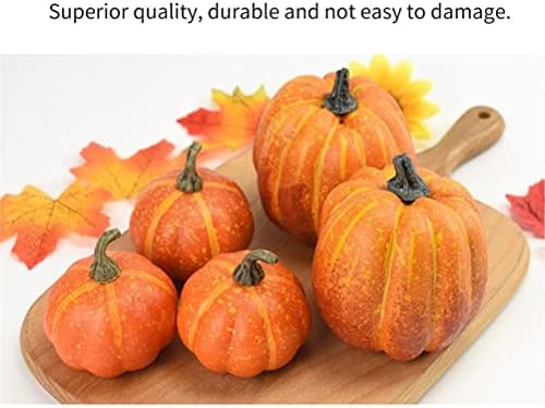 7Pcs Artificial Pumpkins Faux Foam Fall Decor Set