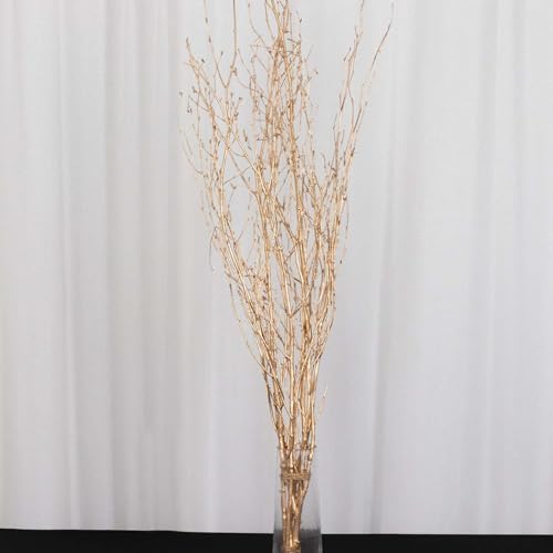 Efavormart 6 Pack Metallic Gold Birch Branches 46 Inch Vase Fillers