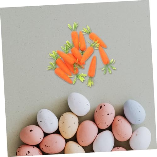 Easter Carrot Basket Decor 12pcs Fake Plastic Carrots