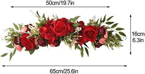 Artificial Rose Wedding Arch Decor Pink Floral Swag