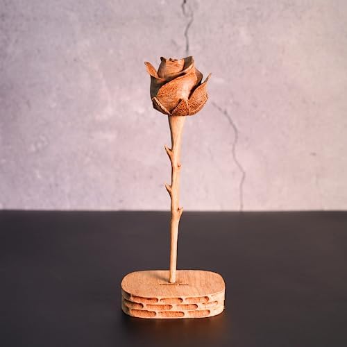 Wooden Rose - Handmade 5th Wedding Anniversary Gift