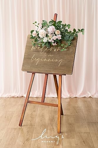 Lings Moment Artificial Flower Swag Wedding Welcome Sign
