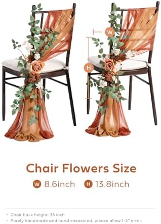 Lings Moment 8pcs Fall Wedding Chair Decorations