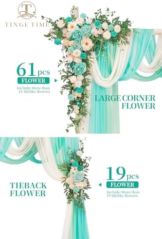 TINGE TIME Artificial Wedding Arch Flowers Kit