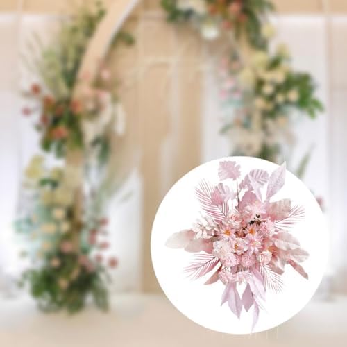 Menolana Artificial Pink Floral Swag for Fireplace and Front Door