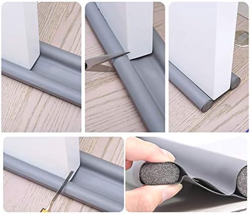 Flexible Draft Stopper for Under Door Weather Protection Orange