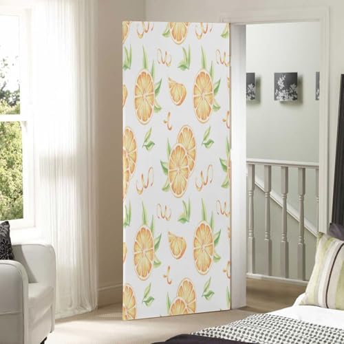 Susiyo Halloween Orange Door Cover Stretch Fabric