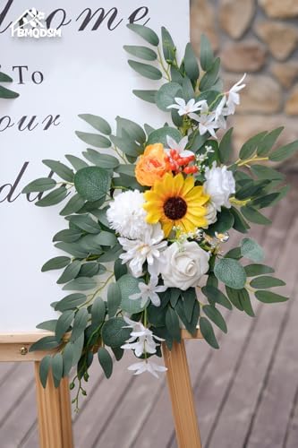 BMQDSM Wedding Arch Faux Flowers Set of 2