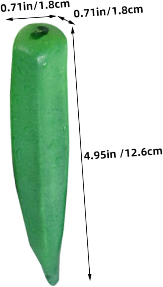 Vaguelly Realistic Fake Okra Artificial Vegetable Set