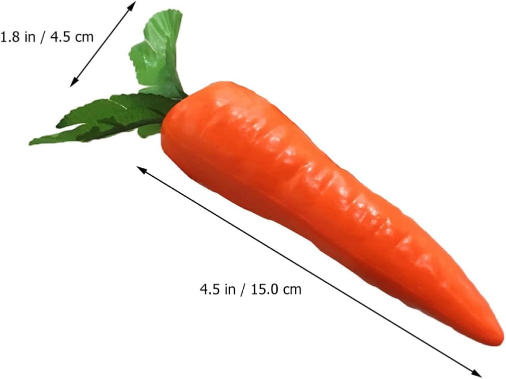 Amosfun 10PCS Lifelike Carrot Decor for Home Easter DIY