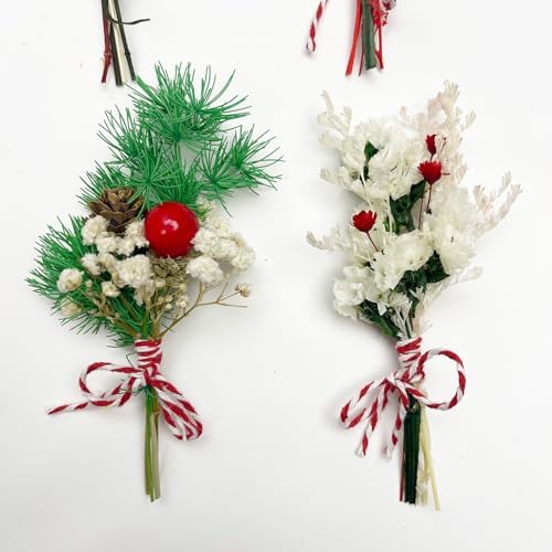 DULRLLY 10pcs Mini Dried Flower Bouquet Bulk
