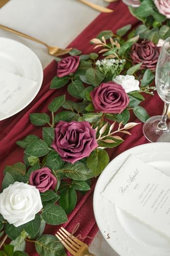 Lings Moment 5FT Burgundy Artificial Flower Garland