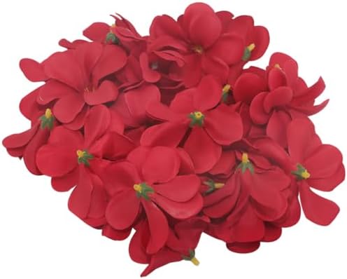 100 Pcs 28 Inch Red Artificial Plumeria Flower Heads