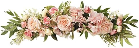 Artificial Rose Wedding Arch Decor Pink Floral Swag