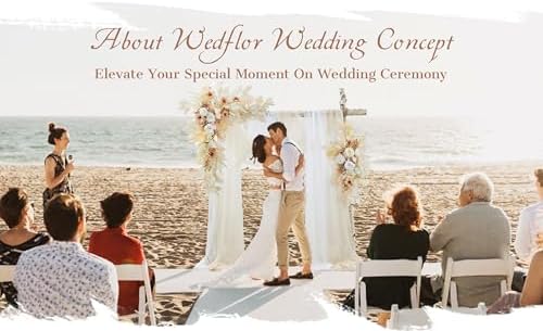 Wedding Arch Flowers with Drapes Kit - 4 Pack