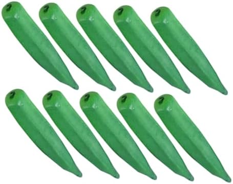Vaguelly Realistic Fake Okra Artificial Vegetable Set