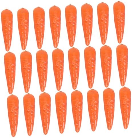 PRETYZOOM 60pcs Realistic Artificial Carrot Decorations