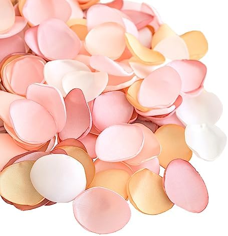 Lookein 300pcs Rose Petals Satin for Wedding Decorations
