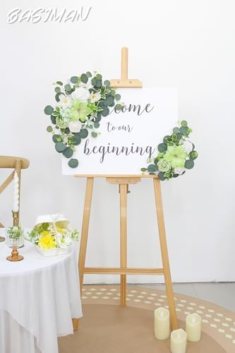 2pcs Wedding Arch Flowers Welcome Sign Decorations 1