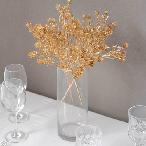 Efavormart 4 Pack Metallic Gold Babys Breath Flower Bouquets