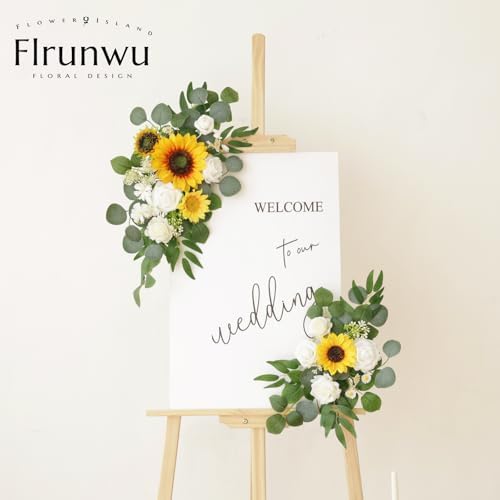Artificial Sunflower Decorations Pack of 2 for Wedding