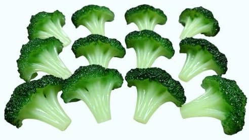 12pcs Fake Broccoli Slices Artificial Vegetables Decoration Props