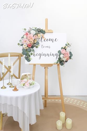 2pcs Deep Pink Wedding Arch Flowers Decorations