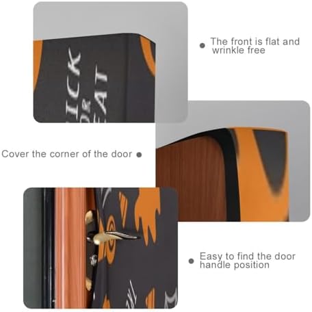 Susiyo Halloween Skull Pumpkin Door Cover 35x79 Inch