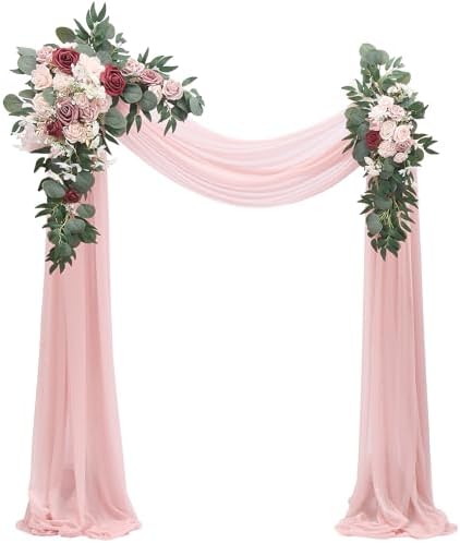 Floroom Arch Flowers with Drapes Kit - 4 Piece Set