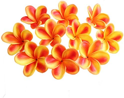 10PCS PU Plumeria Flowers for Wedding and DIY Decor