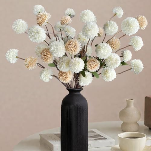 10 Pcs Artificial Mums with Long Stems