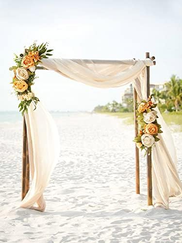 Faux Flower Swag Set of 2 Artificial Flowers for Wedding Ceremony